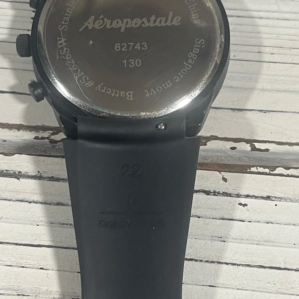 NEW BATTERY Aeropostale Luxury Watch‎ Metallic Brown Chronograph Dial Silicone